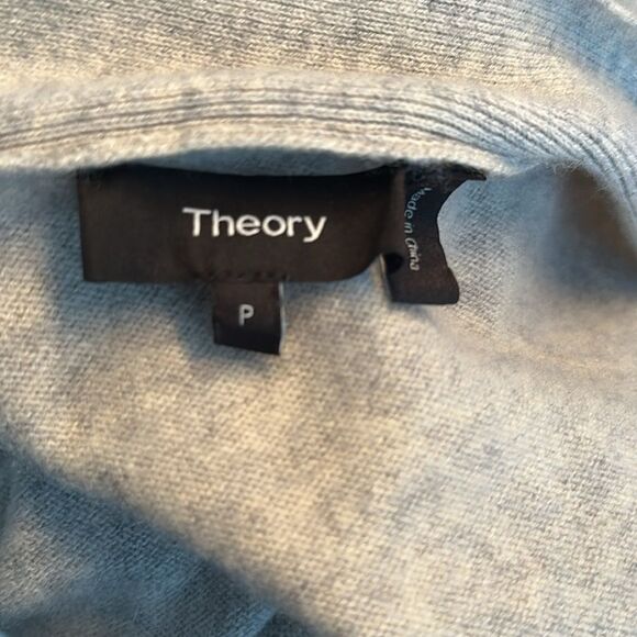 Theory Cashmere grey Rib Knit Sleeve Cardigan size XS TP - Picture 12 of 14